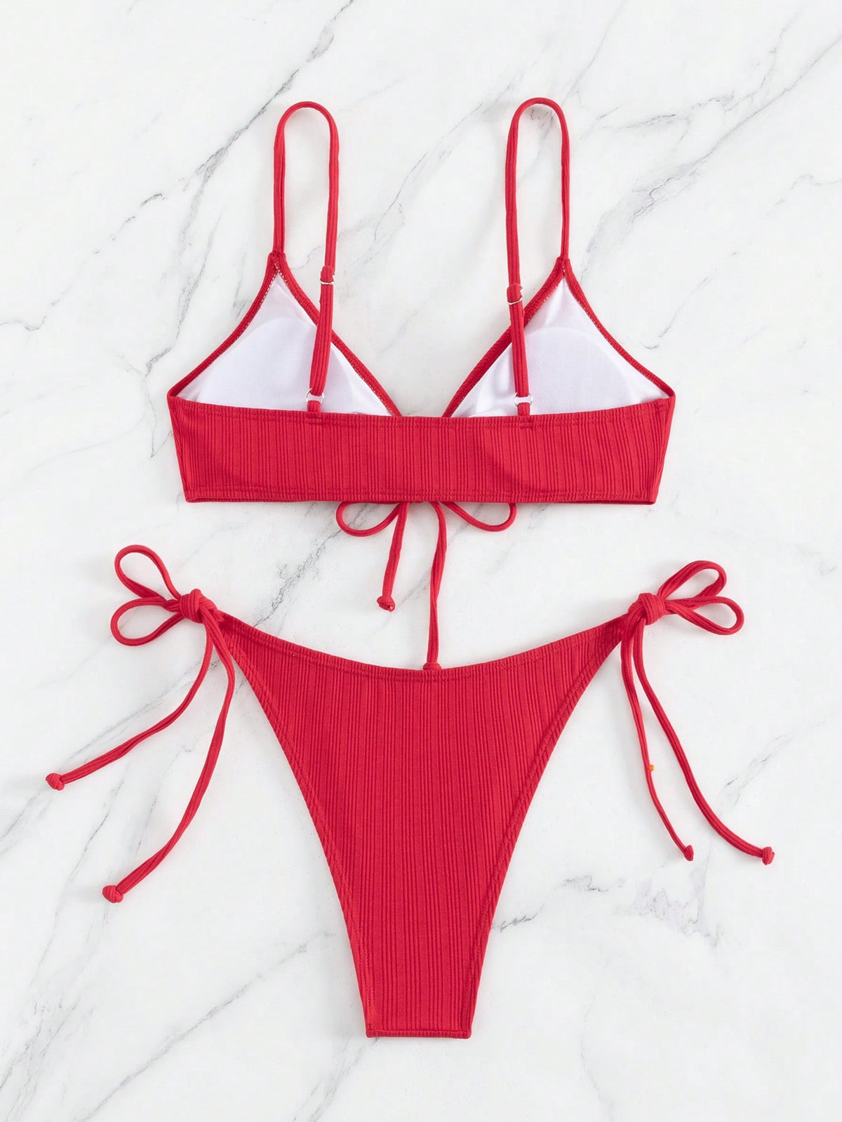 Swim Basics Tie Side Tanga Bikini Swimsuit