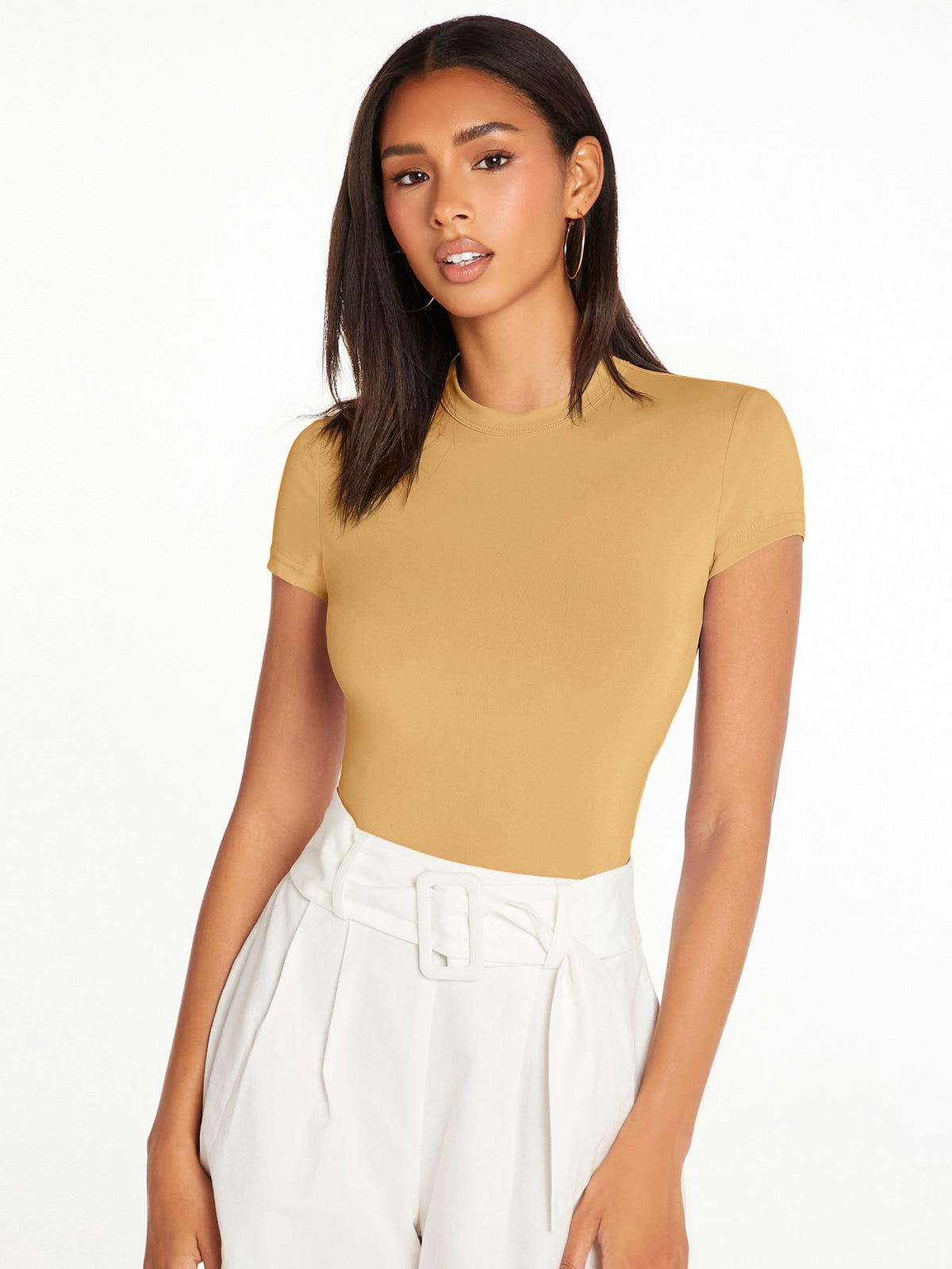 BASICS Solid Form Fitted Tee