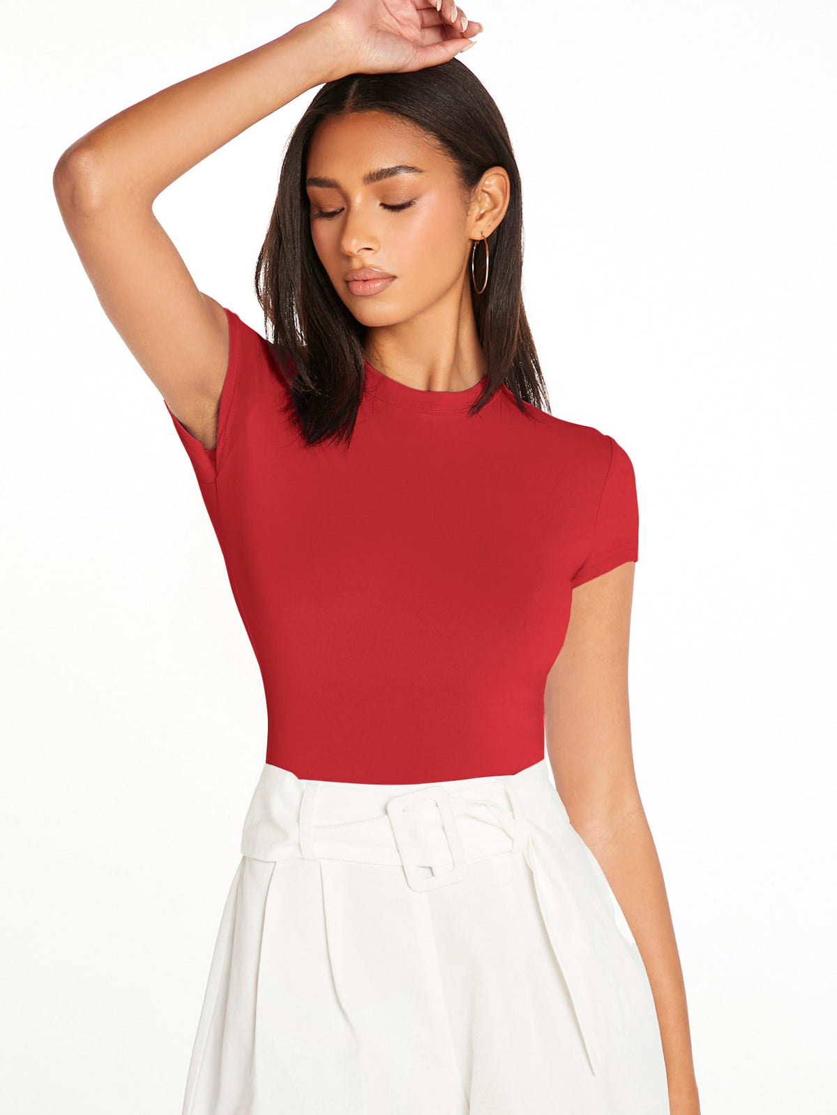 BASICS Solid Form Fitted Tee