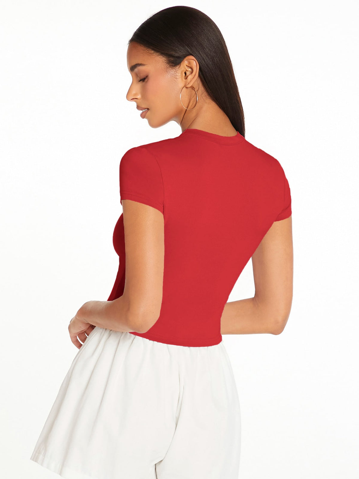 BASICS Solid Form Fitted Tee
