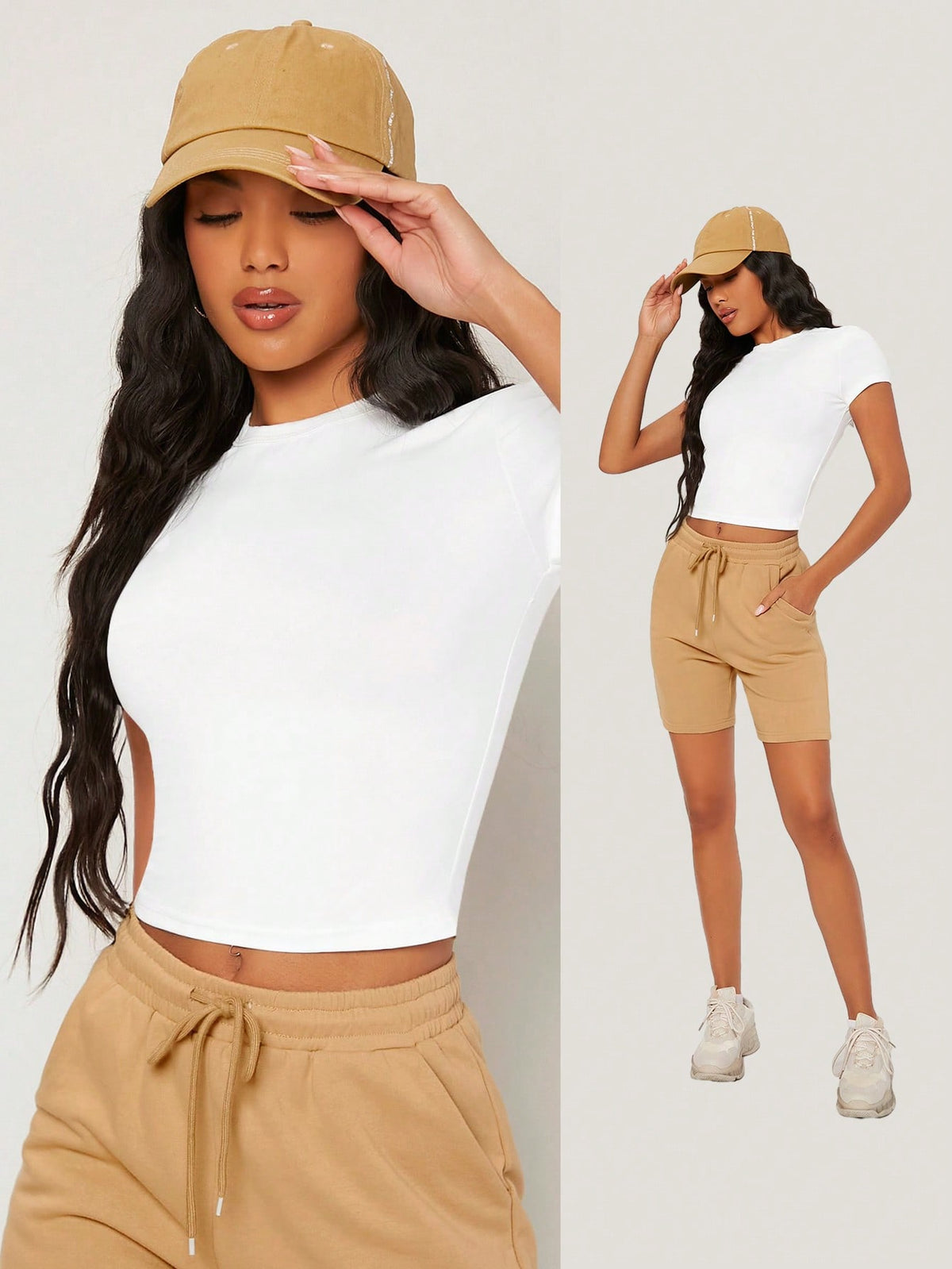 BASICS 1pc Solid Form Fitted Tee