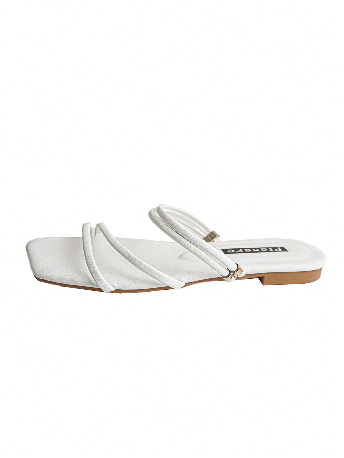 Women Minimalist Thin Strap Slide Sandals, Elegant Summer Flat Sandals