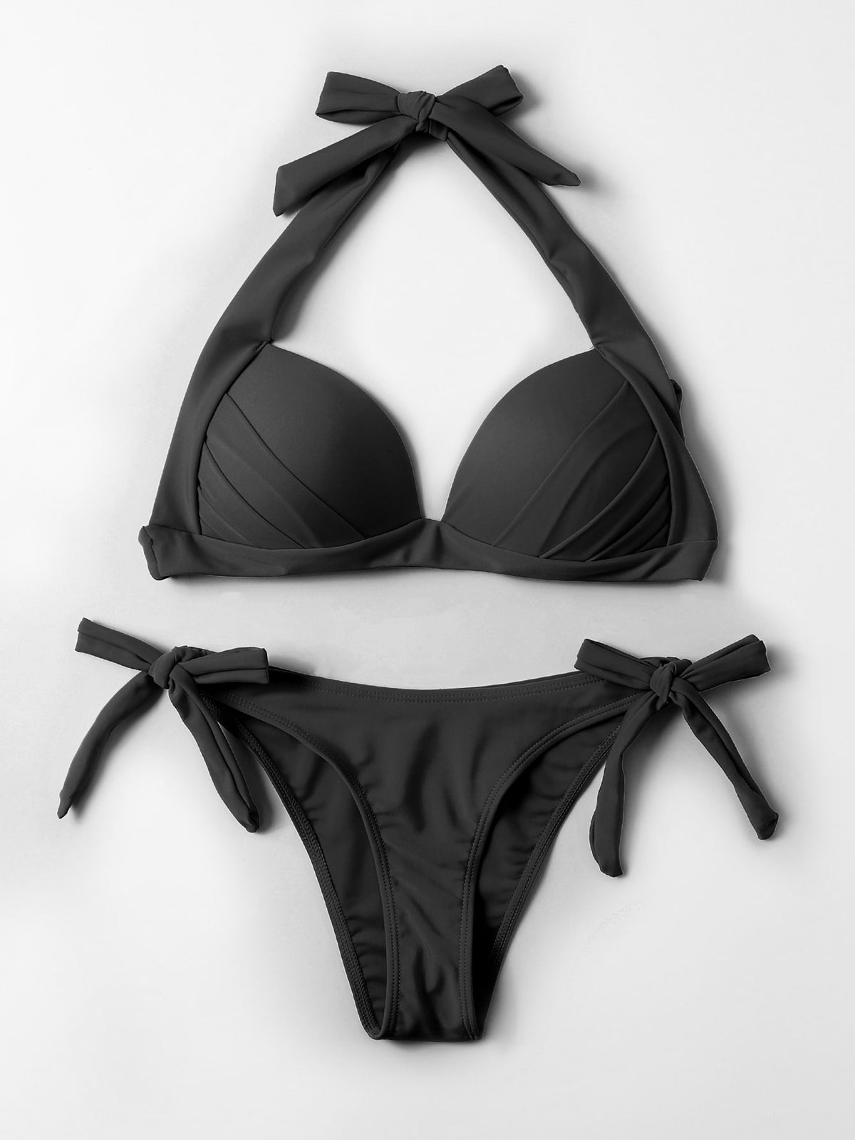 Swim Basics Halter Tie Side Bikini Swimsuit