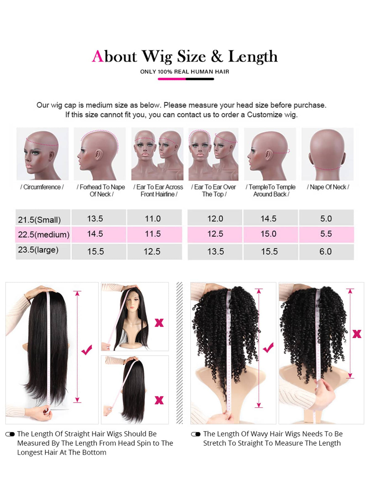 13*4 Lace Front 150% Long Curly Human Hair Wig
