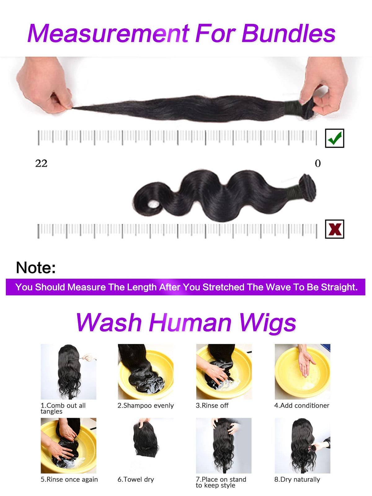 3pcs Yaki Straight Bundles Human Hair 100% Unprocessed Virgin Human Hair Kinky Straight Wave 3 Bundles Hair Extensions for Women Natural Black Color