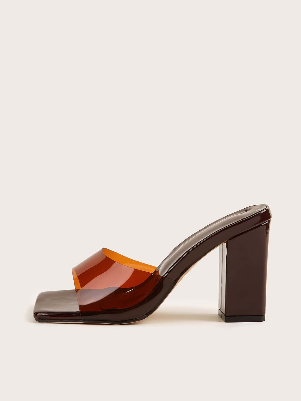 Women Minimalist Chunky Heeled Mule Sandals, Fashion Summer Heeled Sandals