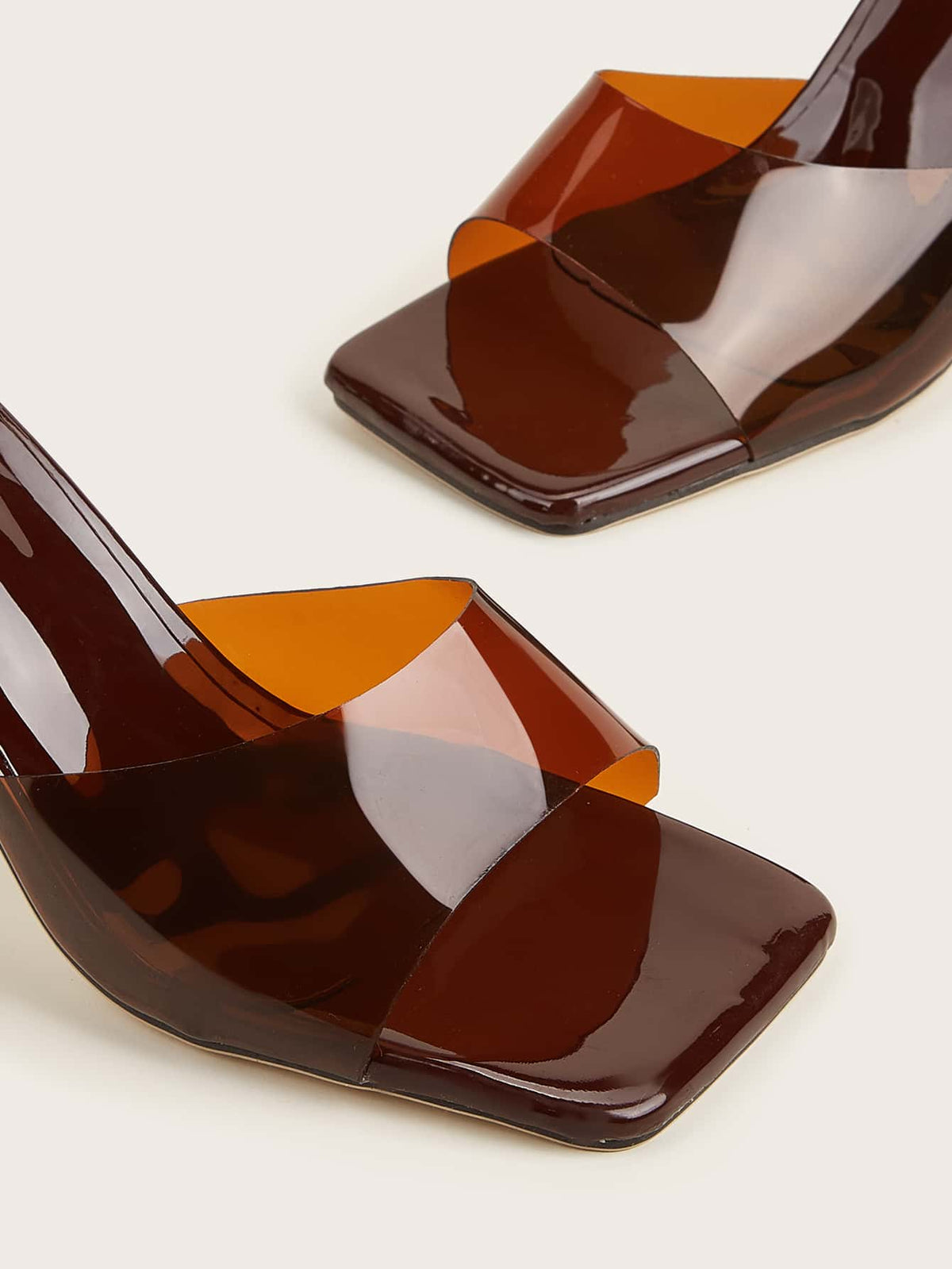 Women Minimalist Chunky Heeled Mule Sandals, Fashion Summer Heeled Sandals