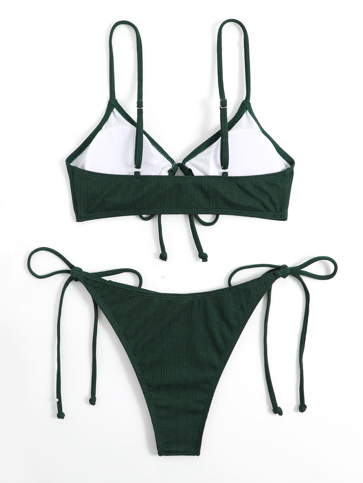 Swim Basics Tie Side Tanga Bikini Swimsuit