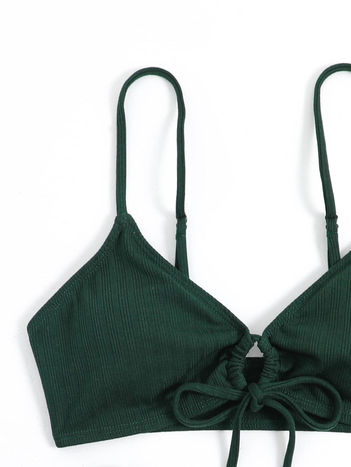 Swim Basics Tie Side Tanga Bikini Swimsuit