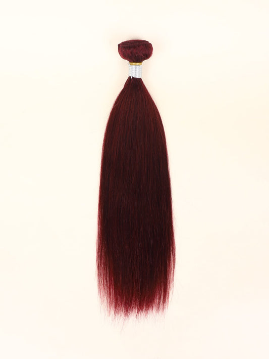 1Pc Straight Human Hair Weave Bundles Burg 530# Color 10-18 Inch Human Hair Extension