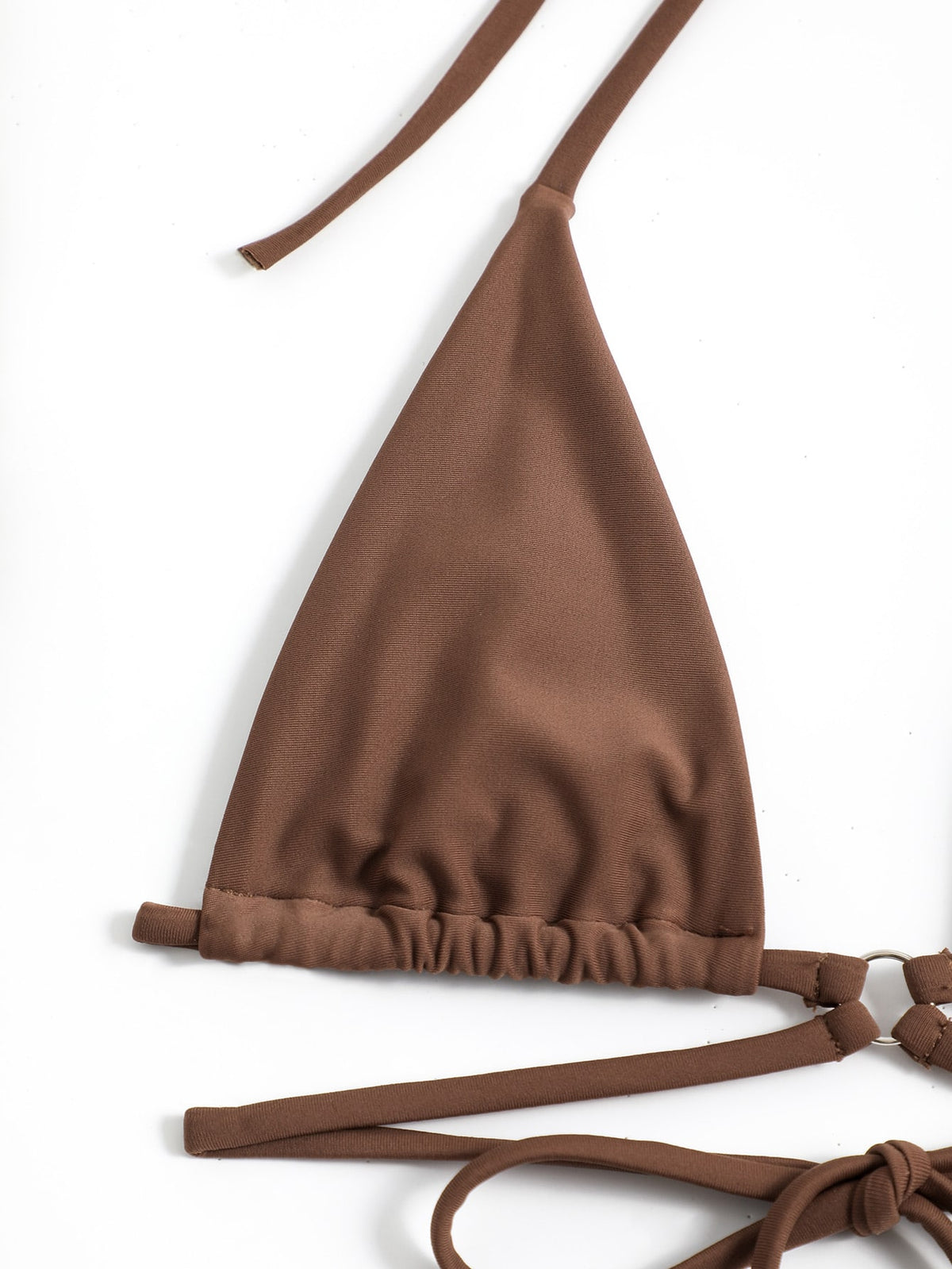 Swim SXY Plain Halter Triangle Bikini Swimsuit With Beach Skirt