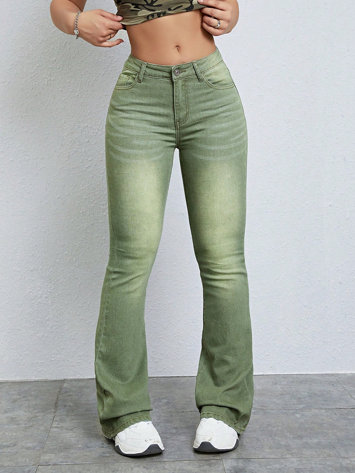 Frenchy Slant Pocket Bootcut Leg Jeans