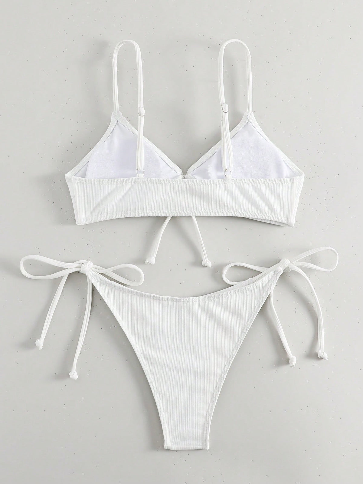 Swim Basics Tie Side Tanga Bikini Swimsuit