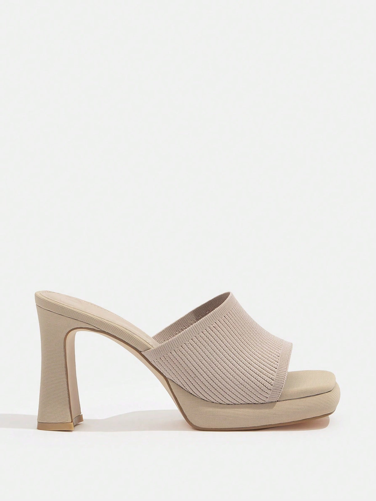 Everyday Collection Women Minimalist Chunky Heeled Mule Sandals, Elegant Summer Heeled Sandals