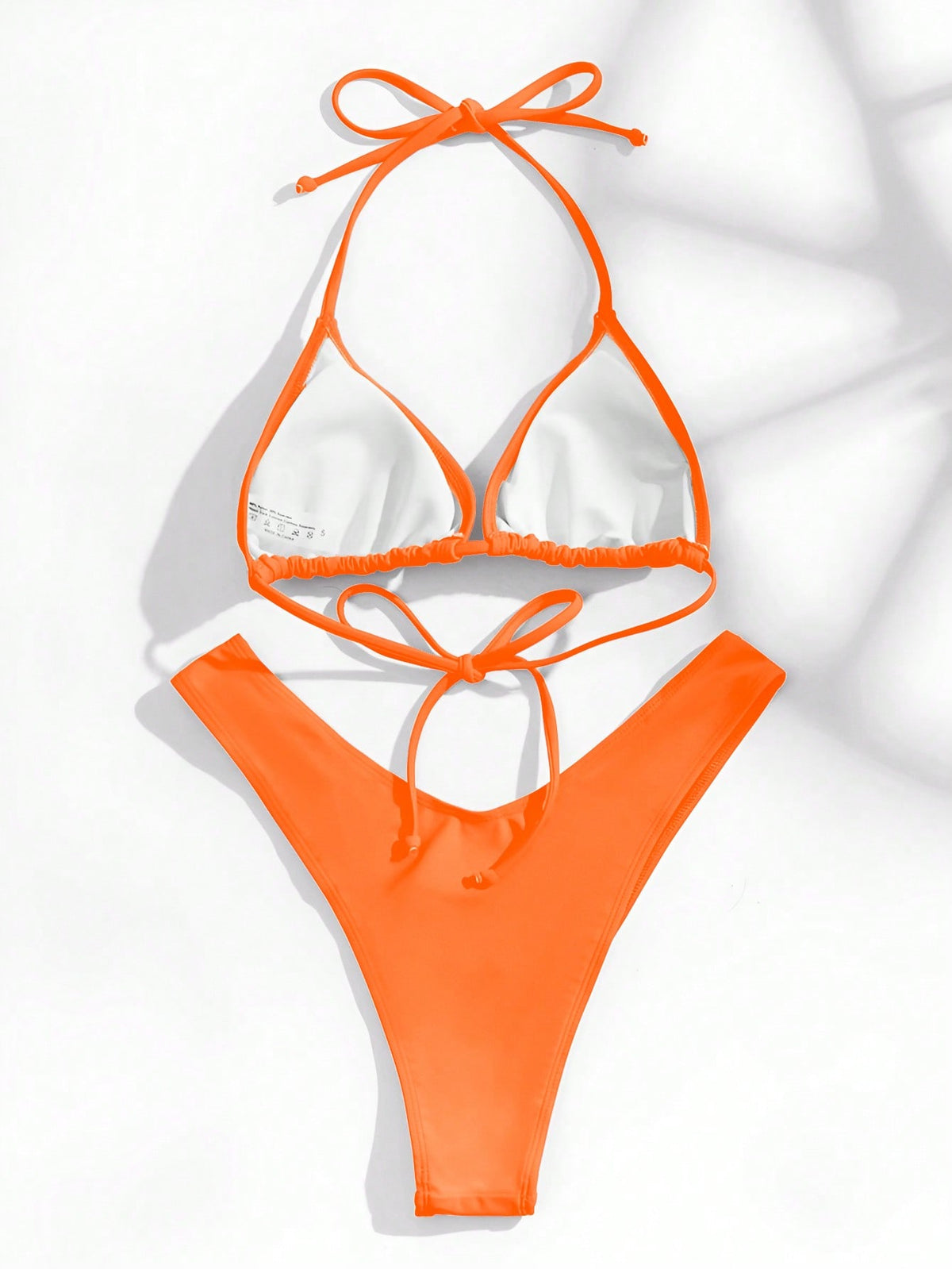 Swim Basics Halter Triangle Bikini Swimsuit