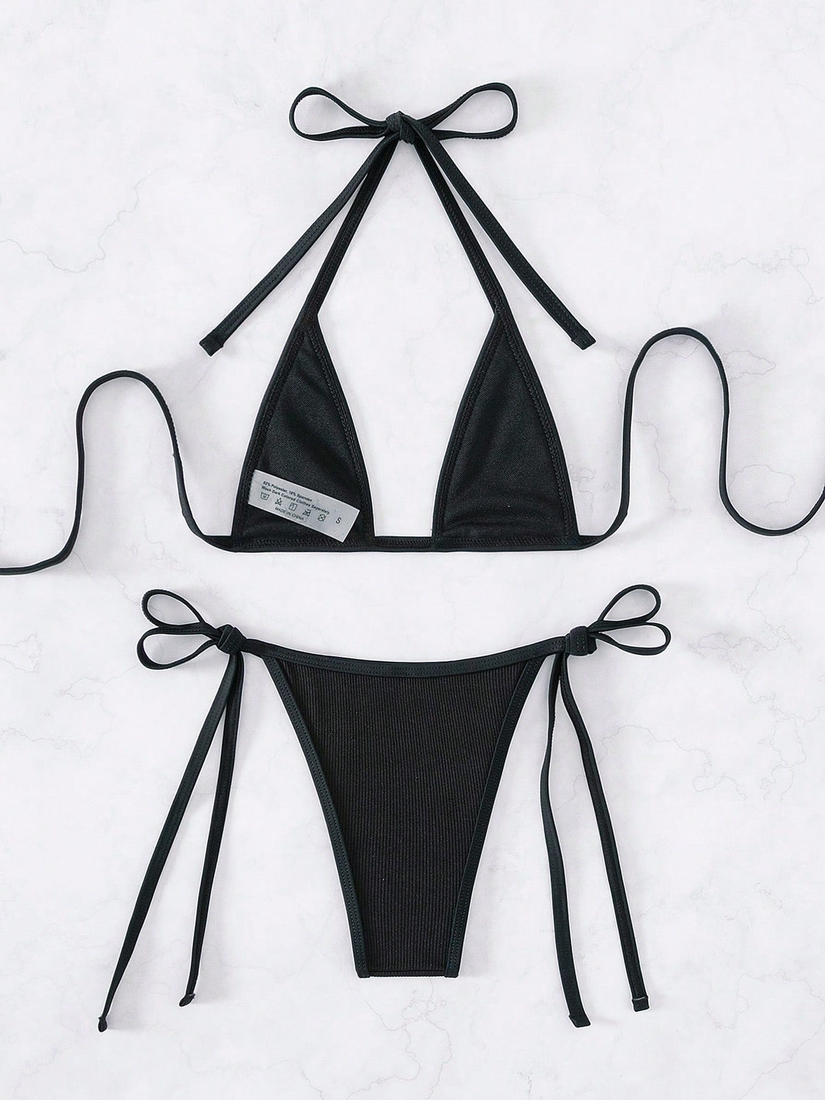 Swim BAE Halter Triangle Tie Side Bikini Swimsuit