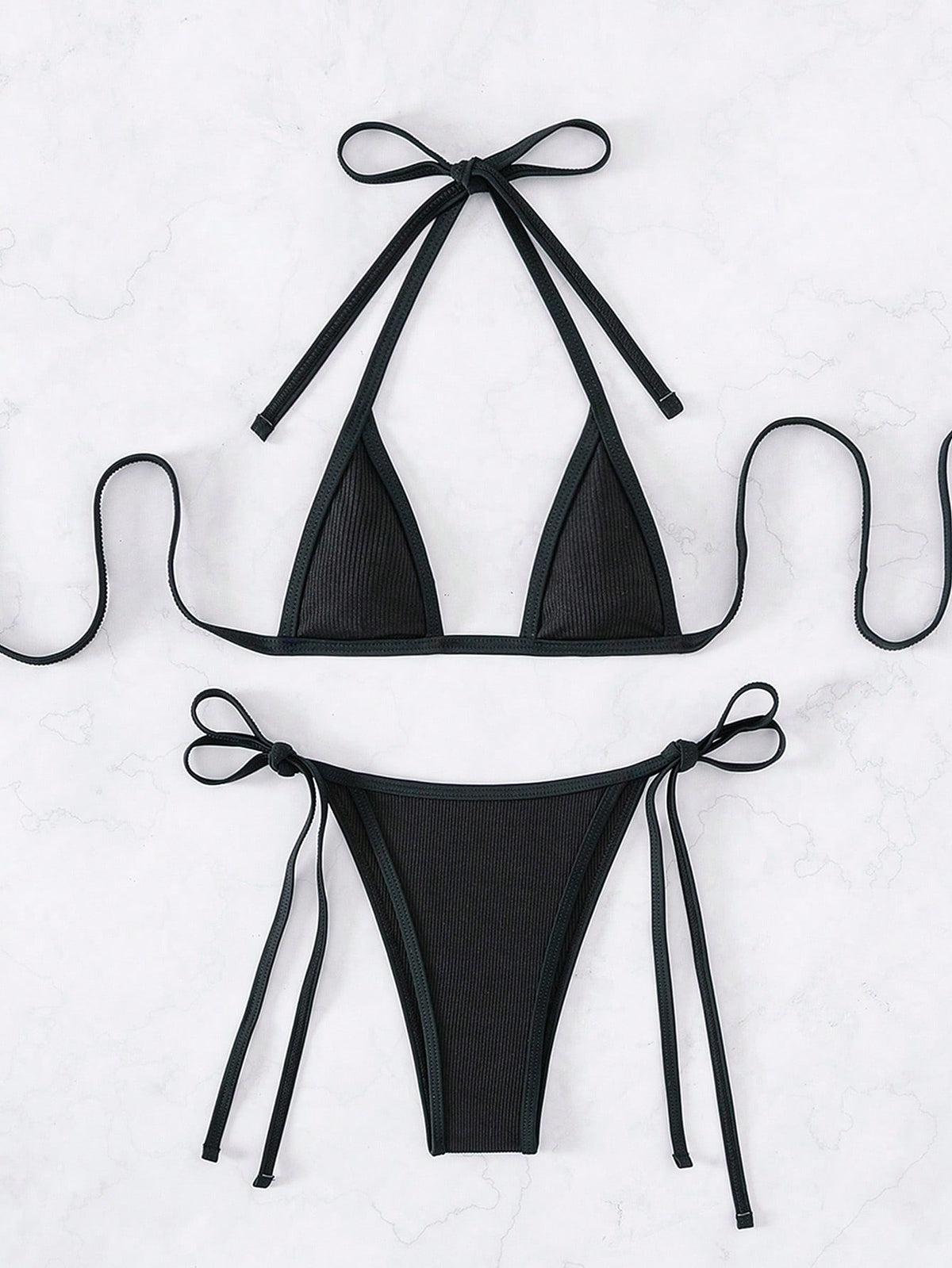 Swim BAE Halter Triangle Tie Side Bikini Swimsuit