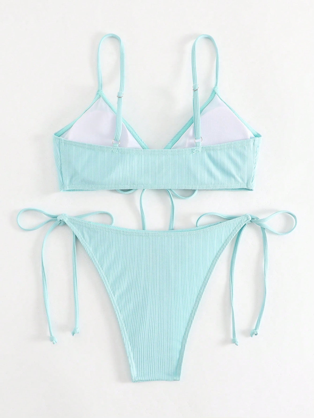Swim Basics Tie Side Tanga Bikini Swimsuit