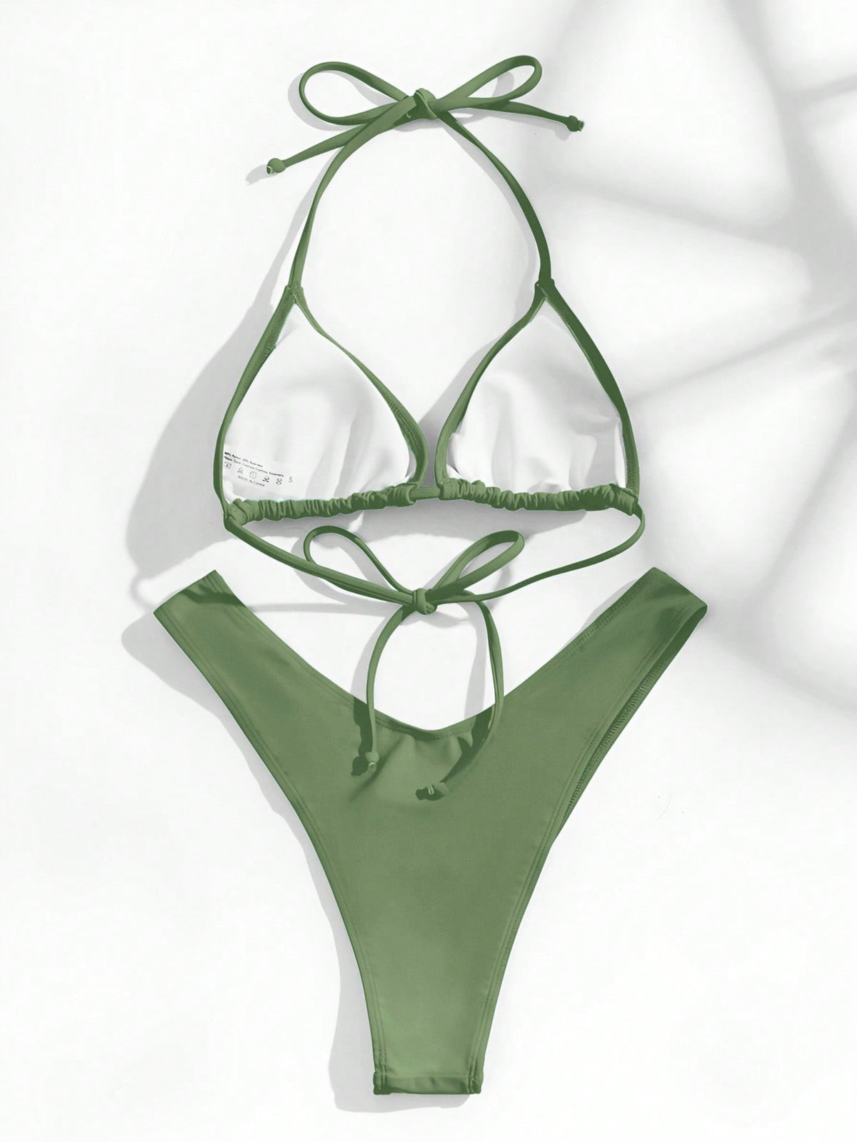 Swim Basics Halter Triangle Bikini Swimsuit