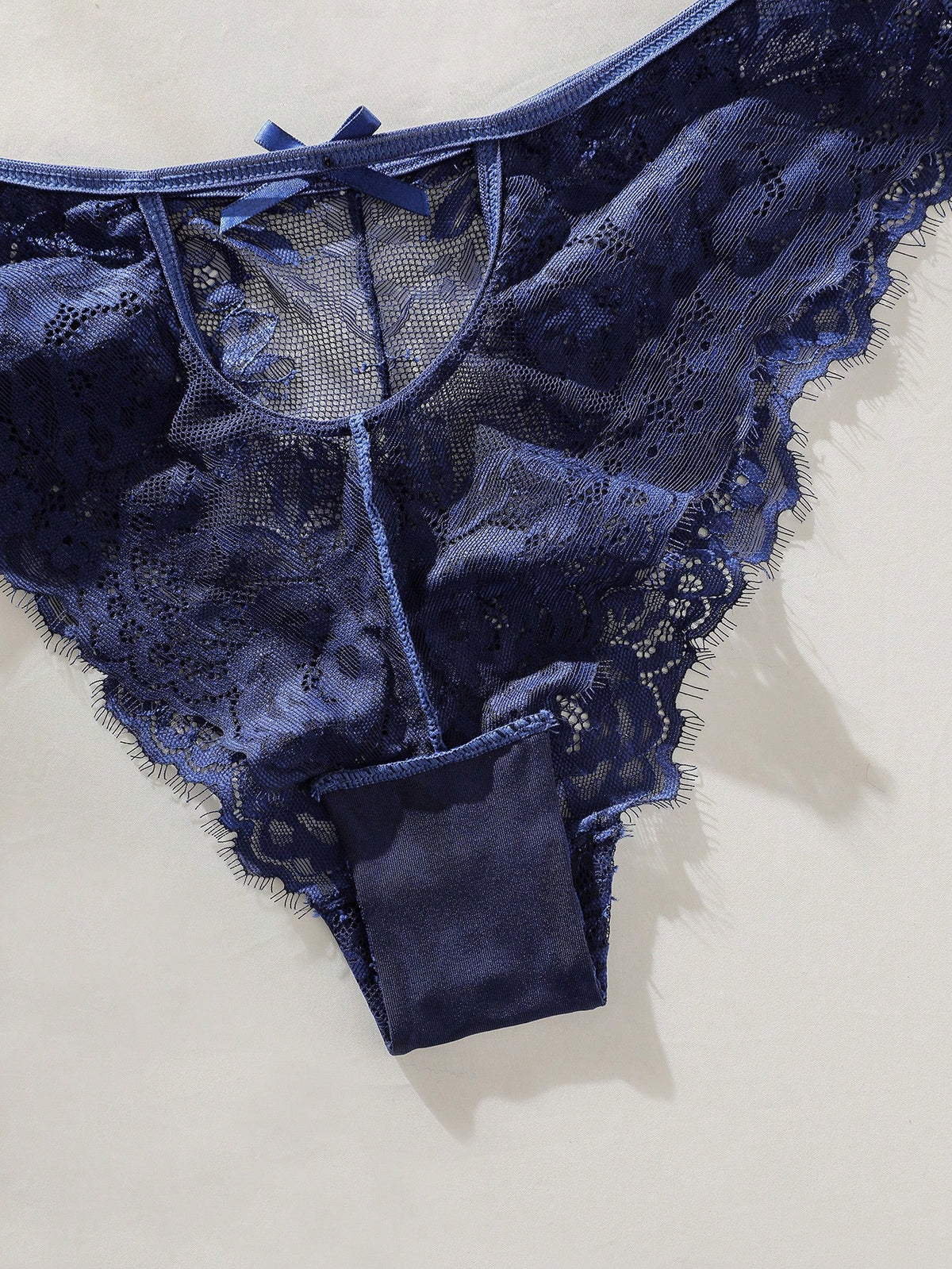 Floral Lace Underwire Lingerie Set With 1pair Leg Ring
