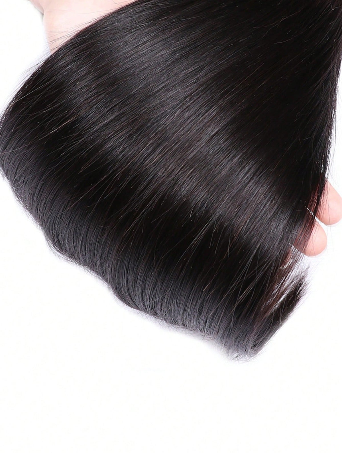 3pcs Straight Bundles With 13 X 4 Lace Frontal Natural Black Virgin Human Hair Hair Extension Human Hair Bundles Extension 30 Inch