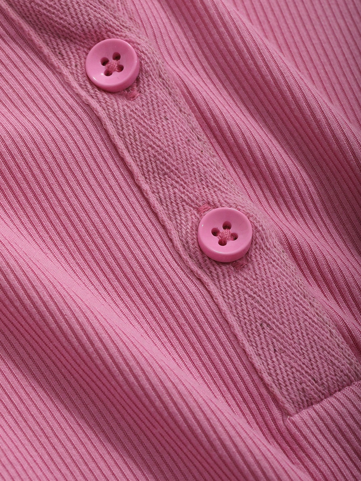 DAZY Solid Button Front Slim Tee